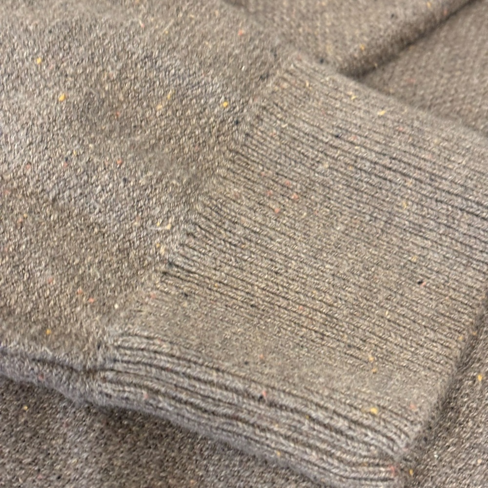 Brown Crewneck Sweater with Ribbed Neckline - Picture 9 of 9